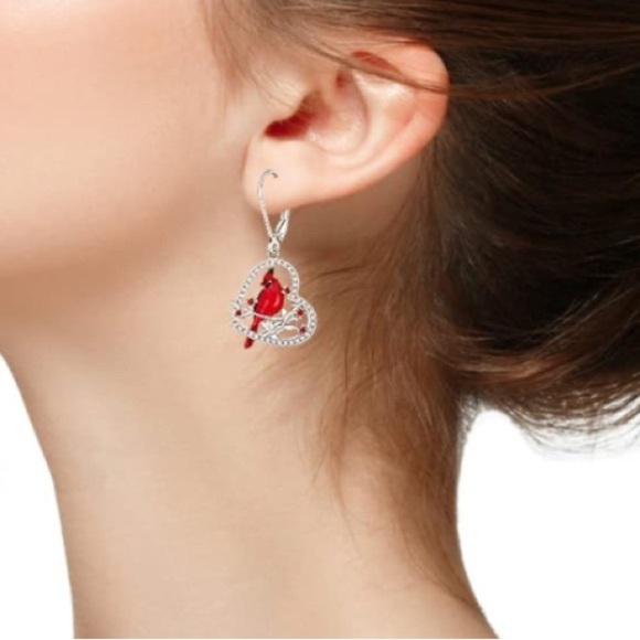 18k Angel Cardinal Diamond Earrings * LIMITED REMAINING* - Picture 11 of 11